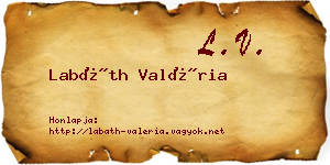 Labáth Valéria névjegykártya